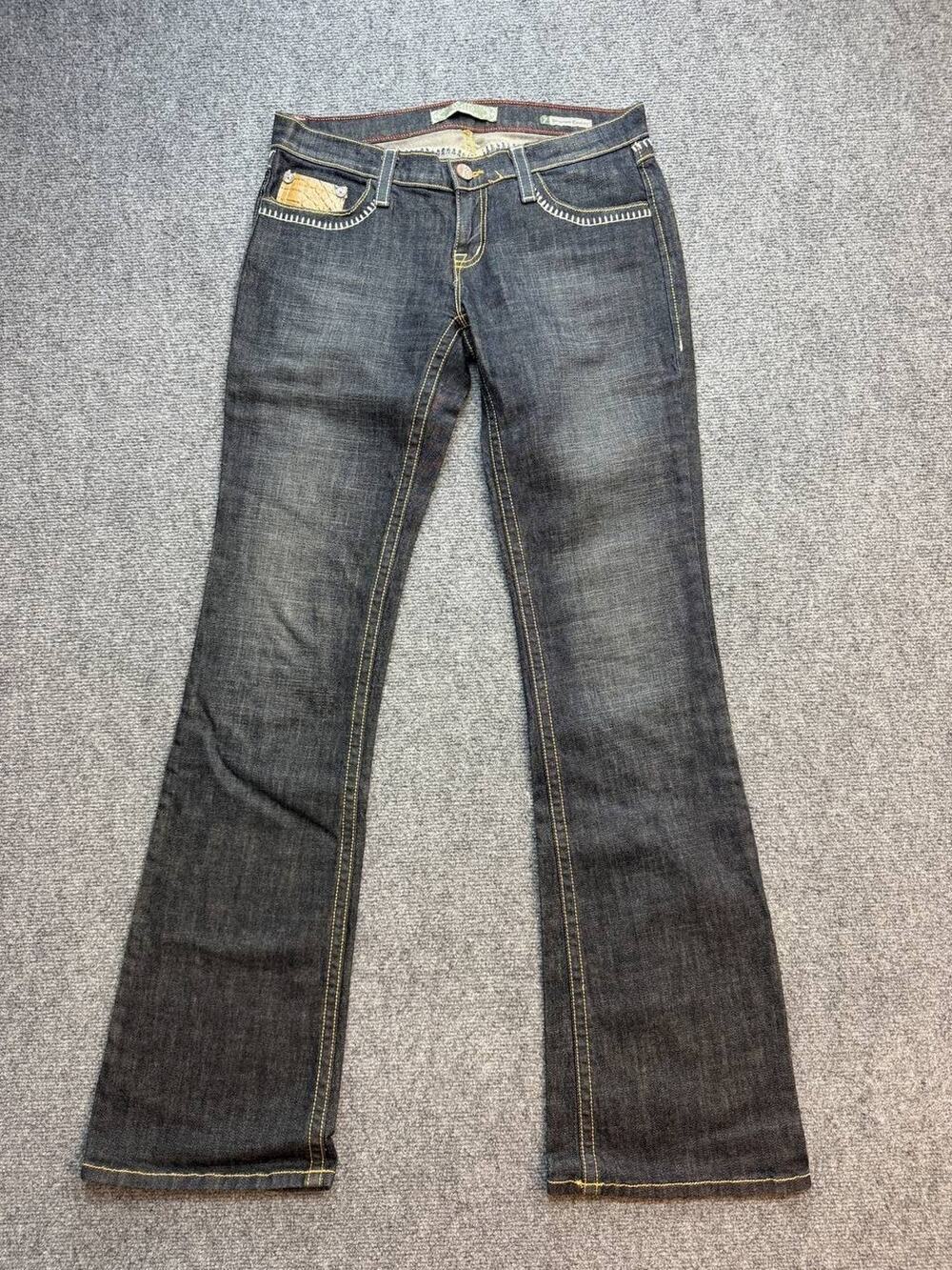 Y2K Cello Jeans Women's Size 2 Dark Wash Bootcut Embroidered Made in USA